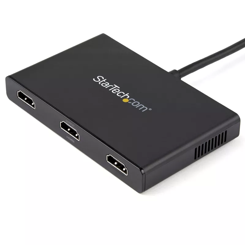StarTech.com 3 prievadų kelių monitorių adapteris – Mini DisplayPort į HDMI MST šakotuvas – triguba 1080p arba dviguba 4K 30Hz – vaizdo skirstytuvas išplėstiniam darbalaukiui tik Windows – mDP 1.2 į 3x HDMI