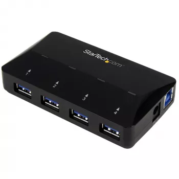 StarTech.com 4 prievadų USB 3.0 šakotuvas su įkrovimo prievadu – 1 x 2,4A prievadas
