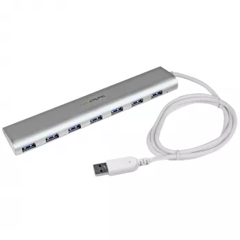 StarTech.com 7 prievadų USB 3.0 šakotuvas, USB A į 7x USB-A, 5Gbps, tvirtas dizainas, maitinamas iš magistralės arba iš tinklo, nešiojamas