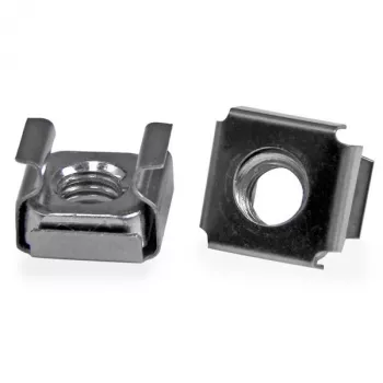 StarTech.com M6 narvelinės veržlės – 100 vnt. pakuotė, plieninės, nerūdijančios, 13 mm