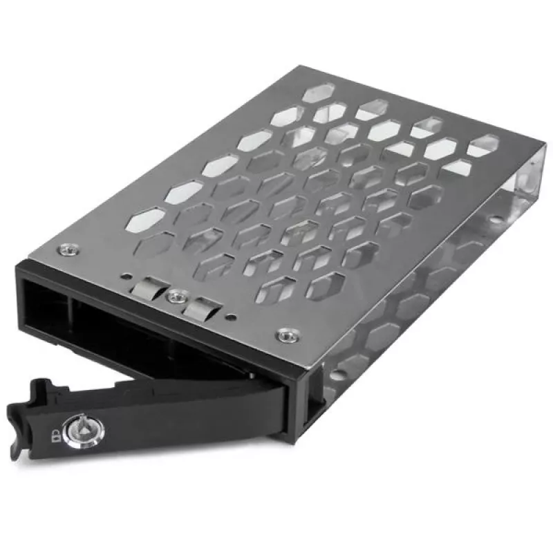 StarTech.com SATSASTRX25 kietojo disko dėklas 2.5 colio, karšto keitimo, juodas/sidabrinis
