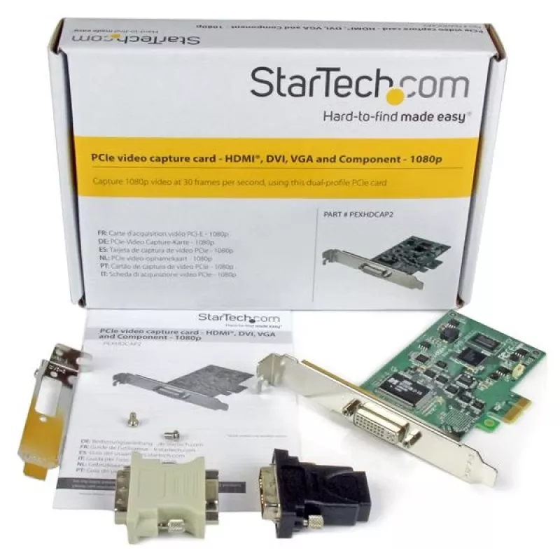 StarTech.com PCIe vaizdo fiksavimo plokštė HDMI, VGA, DVI ir komponentine – 1080p – TAA