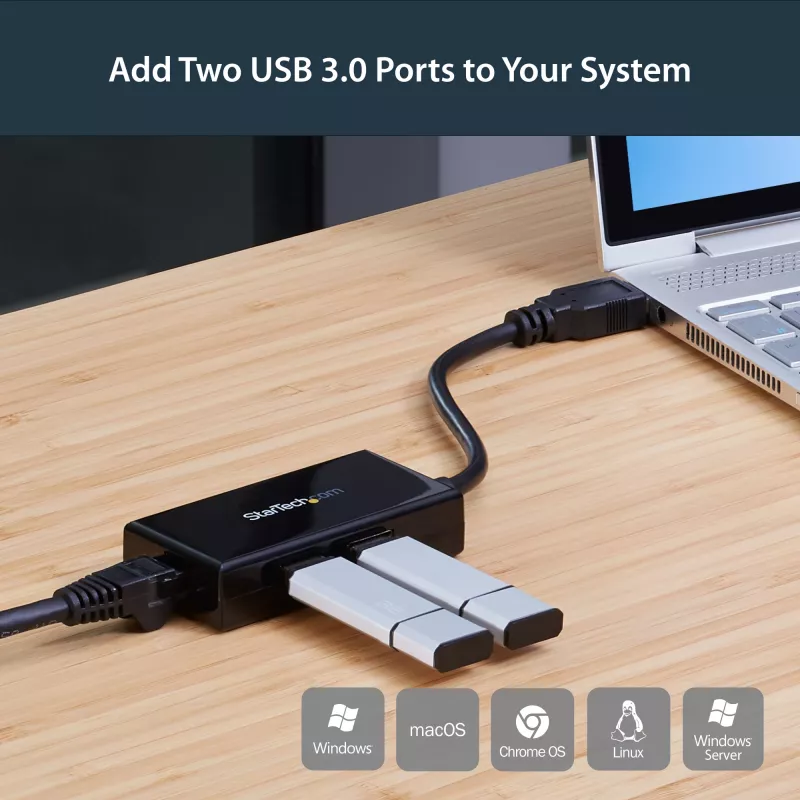 StarTech.com USB 3.0 į Ethernet adapteris, USB į RJ45, Gigabit LAN, 30 cm kabelis
