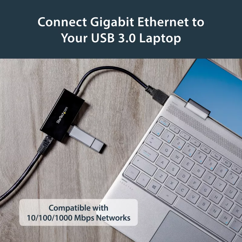 StarTech.com USB 3.0 į Ethernet adapteris, USB į RJ45, Gigabit LAN, 30 cm kabelis