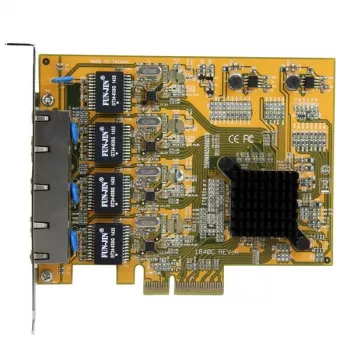 StarTech.com 4 prievadų PCIe Gigabit tinklo adapterio kortelė, vidinė, laidinė, PCI Express, Ethernet, 2000 Mbit/s