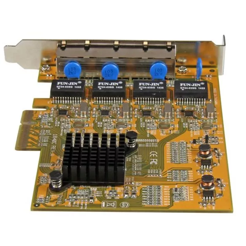 StarTech.com 4 prievadų PCIe Gigabit tinklo adapterio kortelė, vidinė, laidinė, PCI Express, Ethernet, 2000 Mbit/s