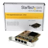 StarTech.com 4 prievadų PCIe Gigabit tinklo adapterio kortelė, vidinė, laidinė, PCI Express, Ethernet, 2000 Mbit/s