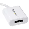 StarTech.com USB-C į DisplayPort adapteris – 4K 60Hz/8K 30Hz – USB Type-C į DP 1.4 HBR2 adapteris – Kompaktiškas USB-C (DP Alt režimas) monitoriaus vaizdo keitiklis – suderinamas su Thunderbolt 3 – Baltas