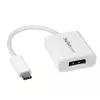 StarTech.com USB-C į DisplayPort adapteris – 4K 60Hz/8K 30Hz – USB Type-C į DP 1.4 HBR2 adapteris – Kompaktiškas USB-C (DP Alt režimas) monitoriaus vaizdo keitiklis – suderinamas su Thunderbolt 3 – Baltas