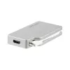 StarTech.com USB-C kelių prievadų vaizdo adapteris su HDMI, VGA, Mini DisplayPort arba DVI - USB Type-C monitoriaus adapteris į HDMI 1.4 arba mDP 1.2 (4K) - VGA arba DVI (1080p) - sidabrinis aliuminis