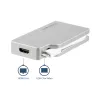 StarTech.com USB-C kelių prievadų vaizdo adapteris su HDMI, VGA, Mini DisplayPort arba DVI - USB Type-C monitoriaus adapteris į HDMI 1.4 arba mDP 1.2 (4K) - VGA arba DVI (1080p) - sidabrinis aliuminis