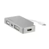 StarTech.com USB-C kelių prievadų vaizdo adapteris su HDMI, VGA, Mini DisplayPort arba DVI - USB Type-C monitoriaus adapteris į HDMI 1.4 arba mDP 1.2 (4K) - VGA arba DVI (1080p) - sidabrinis aliuminis