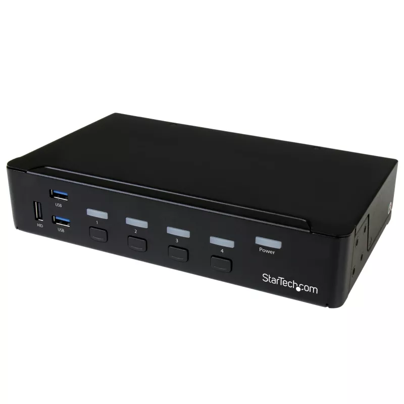 StarTech.com 4 prievadų DisplayPort KVM jungiklis su USB 3.0 - 4K 30Hz