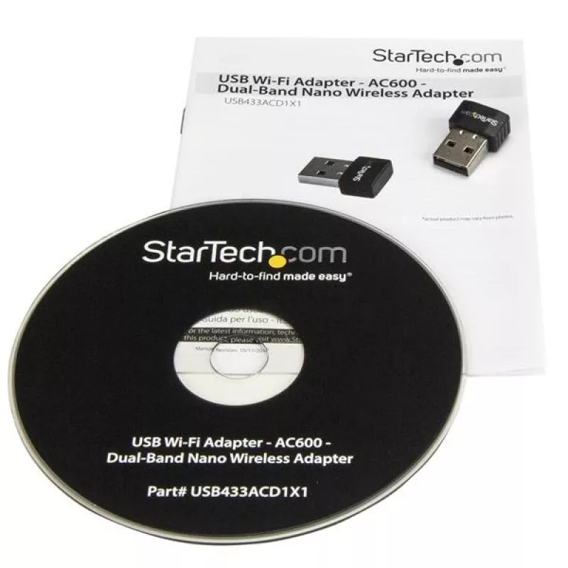 StarTech.com USB Wi-Fi adapteris AC600 - Dviejų juostų nano belaidis adapteris