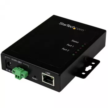 StarTech.com 2 prievadų serijinis į Ethernet įrenginių serveris - RS232 - metalinis ir montuojamas