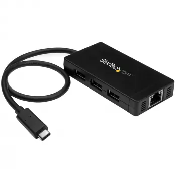 StarTech.com 3 prievadų USB 3.0 šakotuvas su Gigabit Ethernet – USB-C – su maitinimo adapteriu