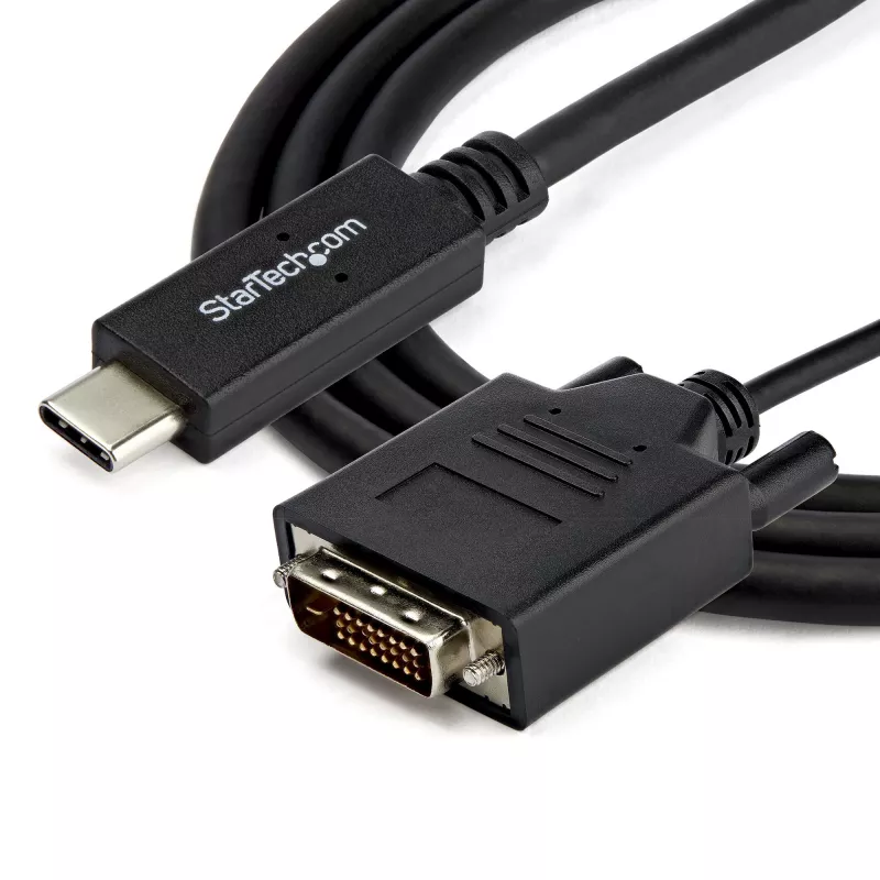 StarTech.com 6,6 pėdų (2m) USB-C į DVI laidas - 1920 x 1200 - Juodas