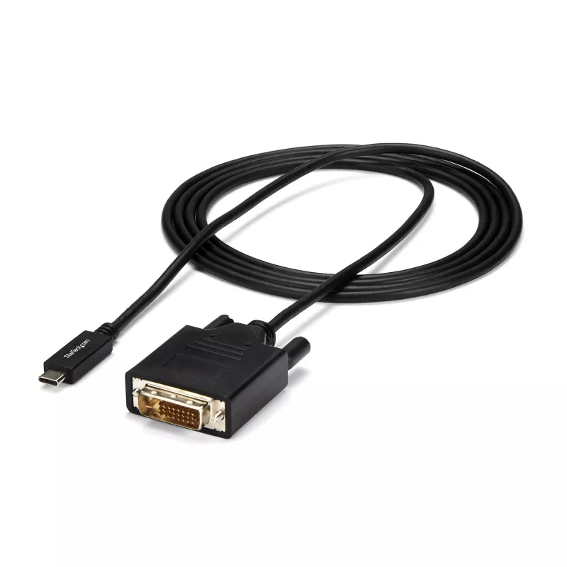 StarTech.com 6,6 pėdų (2m) USB-C į DVI laidas - 1920 x 1200 - Juodas