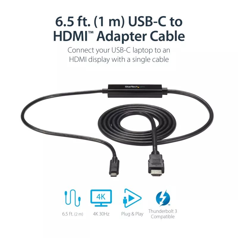 StarTech.com USB-C į HDMI laidas 1 m, 4K 30Hz