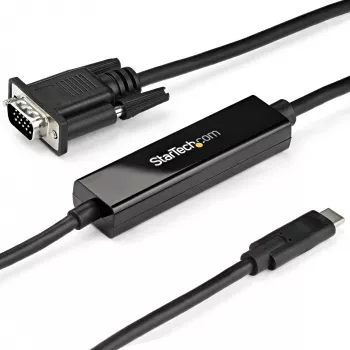 StarTech.com 1 m USB-C į VGA laidas - 1920x1200/1080p USB Type C į VGA vaizdo aktyvus adapterio laidas - suderinamas su Thunderbolt 3 - nešiojamam kompiuteriui prie VGA monitoriaus/projektoriaus - DP Alt Mode HBR2
