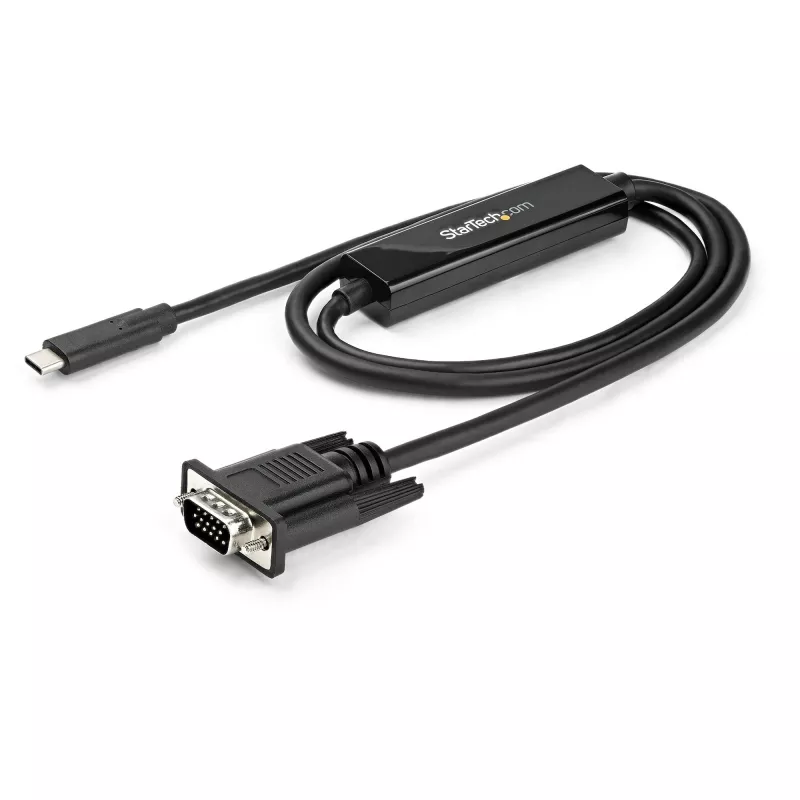 StarTech.com 1 m USB-C į VGA laidas - 1920x1200/1080p USB Type C į VGA vaizdo aktyvus adapterio laidas - suderinamas su Thunderbolt 3 - nešiojamam kompiuteriui prie VGA monitoriaus/projektoriaus - DP Alt Mode HBR2