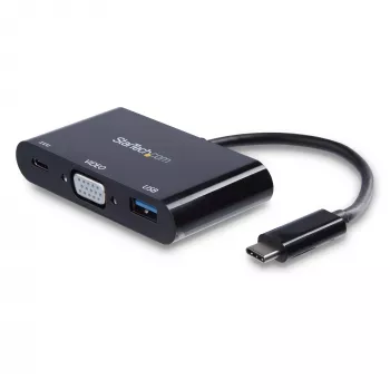 StarTech.com USB-C VGA kelių prievadų adapteris – USB 3.0 prievadas – 60W PD