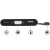StarTech.com USB-C VGA kelių prievadų adapteris – USB 3.0 prievadas – 60W PD