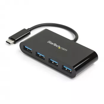 StarTech.com 4 prievadų USB-C šakotuvas - USB-C į 4x USB-A - USB 3.0 šakotuvas - 5Gbps - maitinamas iš magistralės