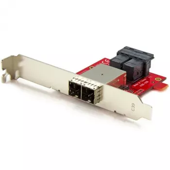 StarTech.com Mini-SAS adapteris – dvigubas SFF-8643 į SFF-8644 su pilno ir žemo profilio laikikliais – 12Gbps