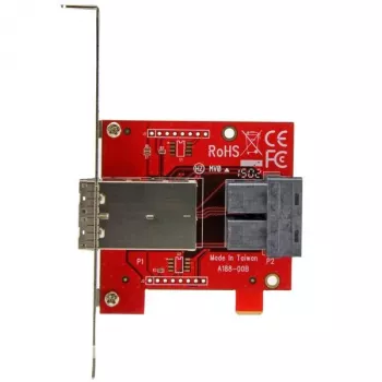 StarTech.com Mini-SAS adapteris – dvigubas SFF-8643 į SFF-8644 su pilno ir žemo profilio laikikliais – 12Gbps
