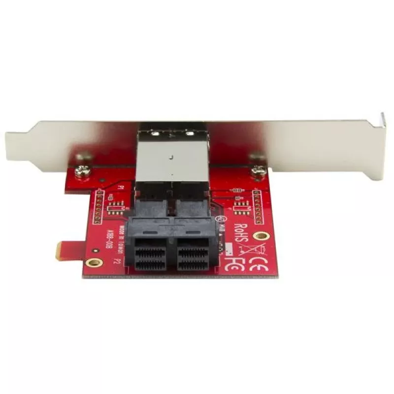 StarTech.com Mini-SAS adapteris – dvigubas SFF-8643 į SFF-8644 su pilno ir žemo profilio laikikliais – 12Gbps