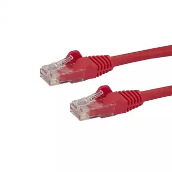 StarTech.com 7 m CAT6 Ethernet kabelis - raudonas CAT 6 Gigabit Ethernet laidas - 250 MHz 100 W PoE RJ45 UTP tinklo/jungiamasis laidas be užkablių su įtempimo mažinimu, individualiai išbandytas
