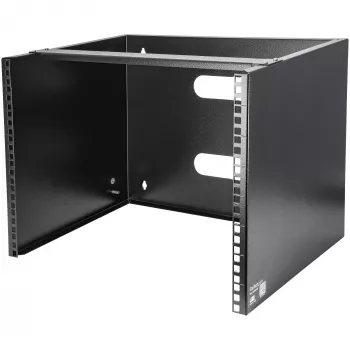 StarTech.com 8U sieninis tinklo stovas – 14 colių gylio (žemo profilio) – 19 colių skydo laikiklis negiliems serveriams ir IT įrangai, tinklo jungikliams – 80 svarų/36 kg talpa, juodas