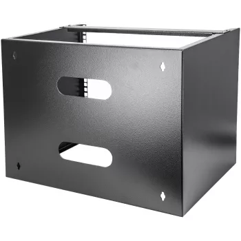 StarTech.com 8U sieninis tinklo stovas – 14 colių gylio (žemo profilio) – 19 colių skydo laikiklis negiliems serveriams ir IT įrangai, tinklo jungikliams – 80 svarų/36 kg talpa, juodas
