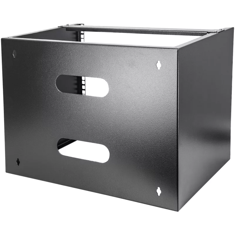 StarTech.com 8U sieninis tinklo stovas – 14 colių gylio (žemo profilio) – 19 colių skydo laikiklis negiliems serveriams ir IT įrangai, tinklo jungikliams – 80 svarų/36 kg talpa, juodas