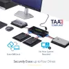 StarTech.com 4 lizdų SSD/HDD kietųjų diskų trynimo įrenginys - 2,5 colio ir 3,5 colio SATA - autonomiškas saugus išorinis diskų sanitizeris - 9 trynimo režimai - RS232 spausdintuvo prievadas - atitinka NIST/DOD ir TAA