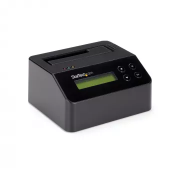 StarTech.com Vieno lizdo kietojo disko trynimo įrenginys, atskiras HDD/SSD sanitizer, 4Kn, USB 3.0 į SATA III (6 Gbps), 9 trynimo režimai, LCD ekranas, saugus kietojo disko trynimo dokas, DB-9 spausdintuvo prievadas, TAA atitikmuo