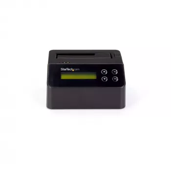 StarTech.com Vieno lizdo kietojo disko trynimo įrenginys, atskiras HDD/SSD sanitizer, 4Kn, USB 3.0 į SATA III (6 Gbps), 9 trynimo režimai, LCD ekranas, saugus kietojo disko trynimo dokas, DB-9 spausdintuvo prievadas, TAA atitikmuo