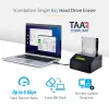 StarTech.com Vieno lizdo kietojo disko trynimo įrenginys, atskiras HDD/SSD sanitizer, 4Kn, USB 3.0 į SATA III (6 Gbps), 9 trynimo režimai, LCD ekranas, saugus kietojo disko trynimo dokas, DB-9 spausdintuvo prievadas, TAA atitikmuo
