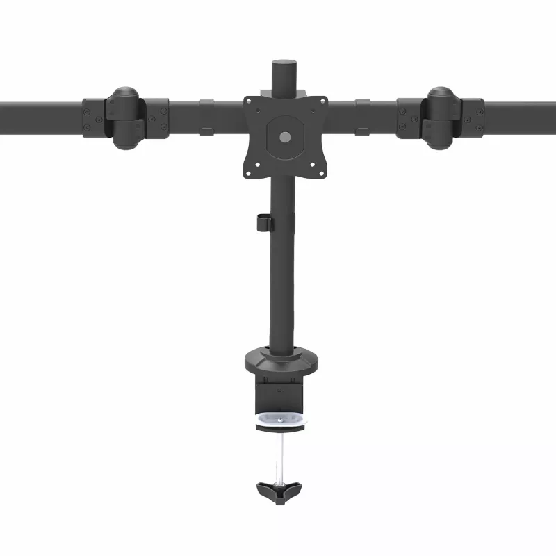 StarTech.com Trijų monitorių laikiklis stalviršiui - Ergonomiškas VESA 3 monitorių stovas iki 27 colių - Sukamasis ir aukščio reguliavimo stovas - Pakreipimas/Pasukimas/Sukimas LCD/LED ekranams - Stalviršio spaustuvas/įvorė