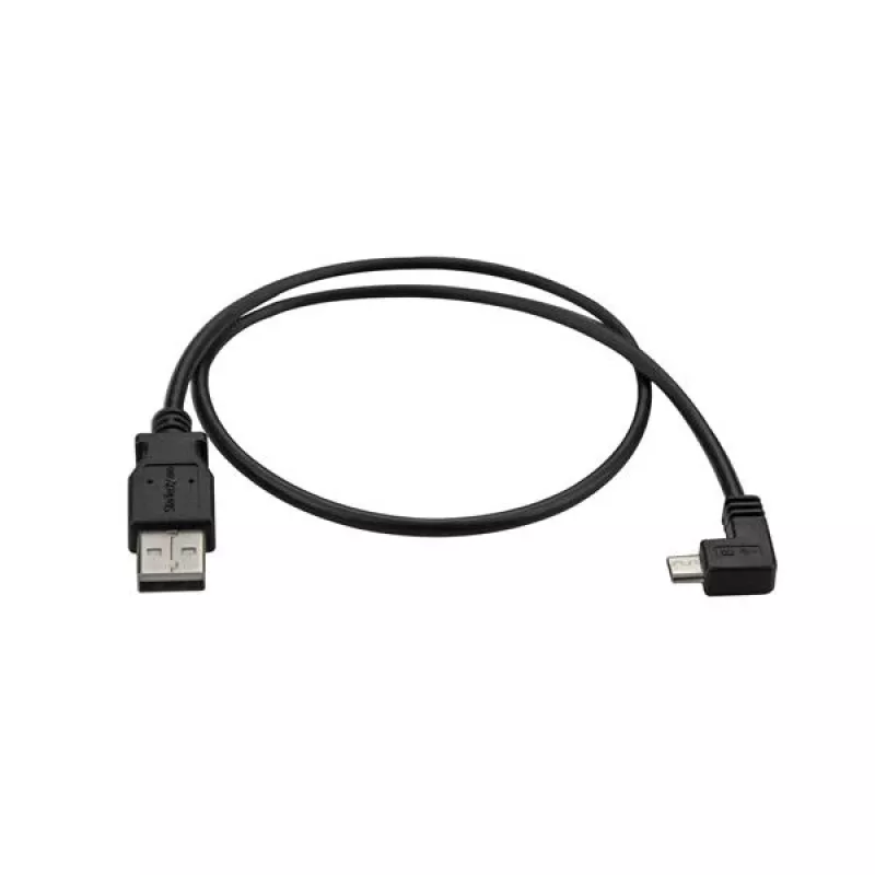 StarTech.com Micro-USB įkrovimo ir sinchronizavimo kabelis M/M – stačiu kampu Micro-USB – 24 AWG – 0,5 m