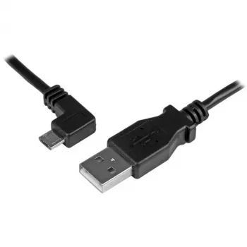 StarTech.com Micro-USB įkrovimo ir sinchronizavimo laidas M/M – kairysis kampinis Micro-USB – 24 AWG – 0,5 m