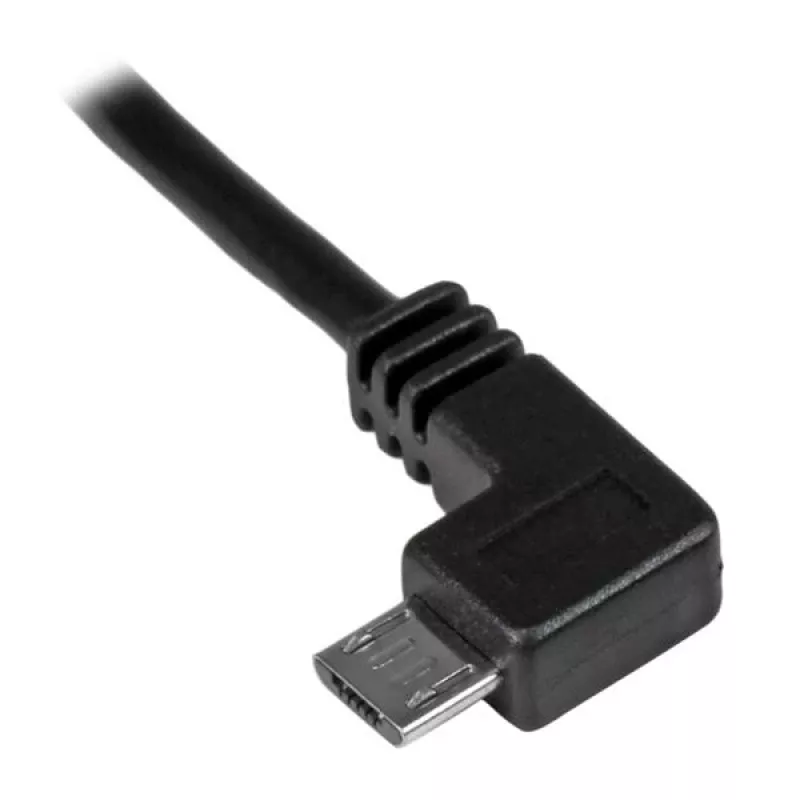 StarTech.com Micro-USB įkrovimo ir sinchronizavimo laidas M/M – kairysis kampinis Micro-USB – 24 AWG – 0,5 m