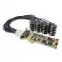 StarTech.com 16 prievadų žemo profilio nuoseklioji kortelė RS232 PCI Express