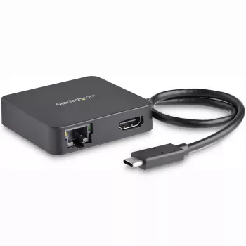 StarTech.com USB-C kelių prievadų adapteris – nešiojamas USB-C mini dokas su 4K HDMI vaizdu, Gigabit Ethernet, USB 3.0 stotimi (1x USB-A, 1x USB-C) – suderinamas su Thunderbolt 3