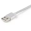StarTech.com 1 m USB kelių įrenginių įkrovimo laidas – USB į Micro-USB, USB-C arba Lightning, skirtas iPhone/iPad/iPod/Android, Apple MFi sertifikuotas, 3 viename USB įkroviklis, pintas