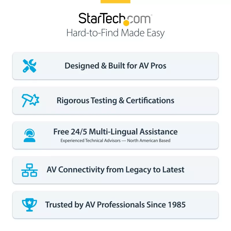 StarTech.com 4K HDMI per IP išplėtimo rinkinys su vaizdo valdymo programa, keičiamo dydžio AV per IP su AVoIP vaizdo sienele