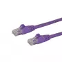 StarTech.com 5m CAT6 Ethernet kabelis - Violetinis CAT 6 Gigabit Ethernet Laidas - 250MHz 100W PoE RJ45 UTP Tinklo/Prijungimo Laidas Su Apsauga Nuo Užkabinimo ir Įtempimo Mažinimu, Individualiai Išbandytas