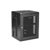 StarTech.com 4 stulpų 15U sieninis tinklo spintas su 1U lentyna, 19 colių šarnyrinis sieninis serverio stovas duomenų / AV / elektronikos / kompiuterių įrangai, lankstus ventiliuojamas stovo gaubtas