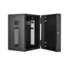 StarTech.com 4 stulpų 15U sieninis tinklo spintas su 1U lentyna, 19 colių šarnyrinis sieninis serverio stovas duomenų / AV / elektronikos / kompiuterių įrangai, lankstus ventiliuojamas stovo gaubtas